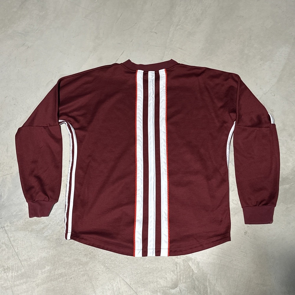 ADIDAS ORIGINALS Long Sleeve Shirt L Regular Fit Soccer Goalie Jersey Burgundy